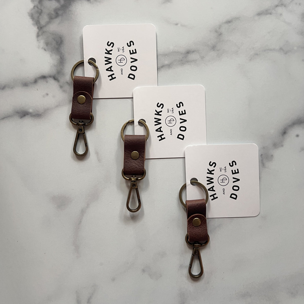 Leather + Brass Key Clip