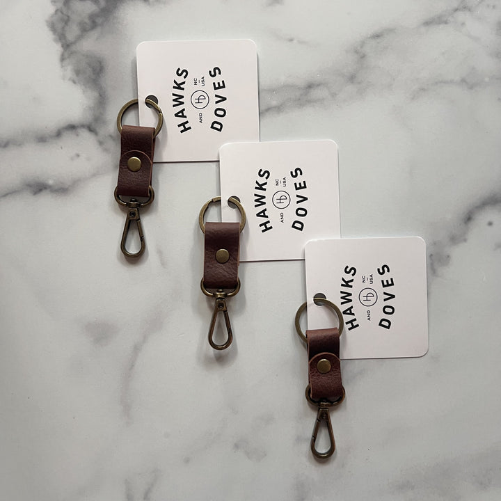 Leather + Brass Key Clip